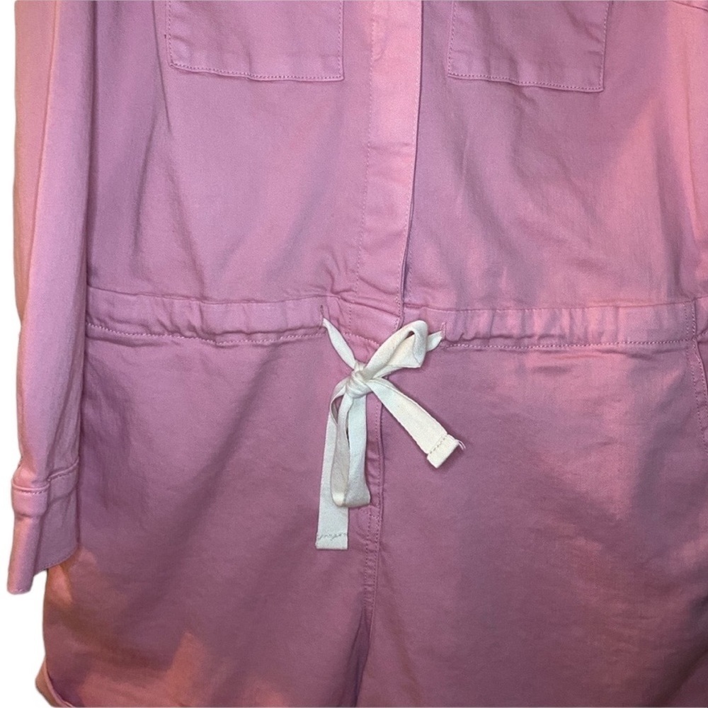 1State Cotton L/S Drawstring Waist Romper in Pink Size Small—worn 2X - Picture 4 of 6